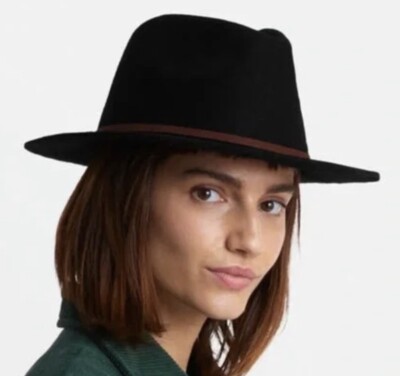 Brixton Valley Fedora Wool Hat In Black One Size New | eBay display picture 3