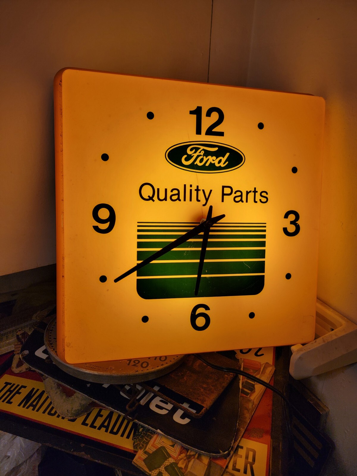 Vintage Ford Dealer Clock Quality Parts Service Dealership eBay