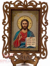 Wooden Icon of God Lord Jesus Pantocrator Cпаситель Иисус Господь Вседержитель