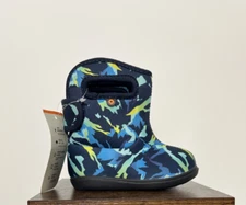 Bogs Kid’s Walker Size 6 Boots Winter Mountain II Faux Fur Lined Waterproof Navy