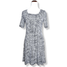 Karen Kane Rosewater Pencil Sleeve Dress Black White Size Small