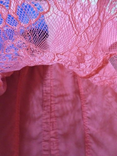 HeartSoul Juniors' Lot of 2 Button Up Front Back Lace Blouses-Blue/Pink-Size XL - Picture 7 of 7
