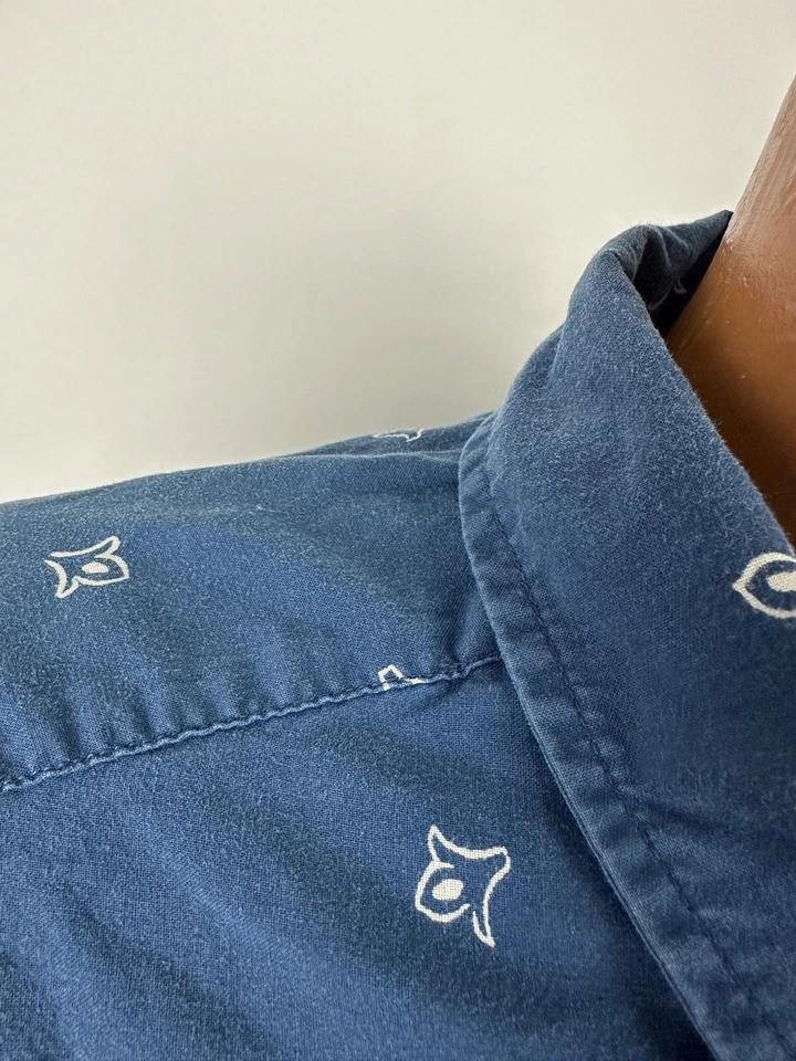 Camisa masculina vintage Eddie Bauer 2XL ALTA estampa de bandana paisley algodão havaiano Y2K - Imagem 4 de 4