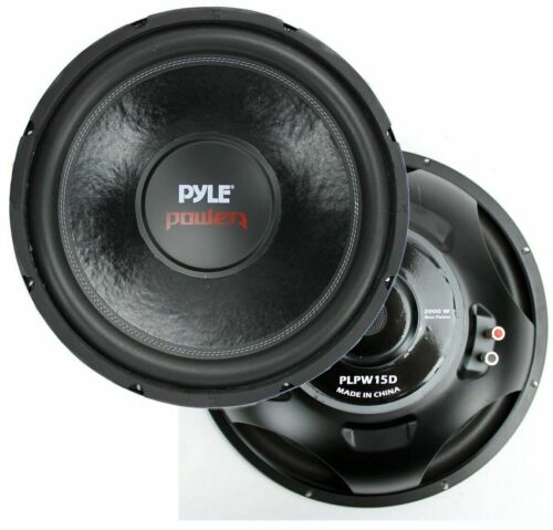 Pyle 15-Inch 2000W Single 4Ohm Subwoofer Audio Bass Speaker Pair PLPW15D - Picture 1 of 8