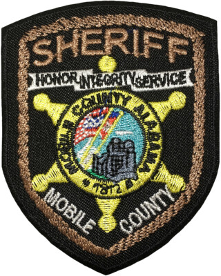 SHERIFF Badge Mobile County Honor Integrity Service Officer Sew Iron on Patch CS