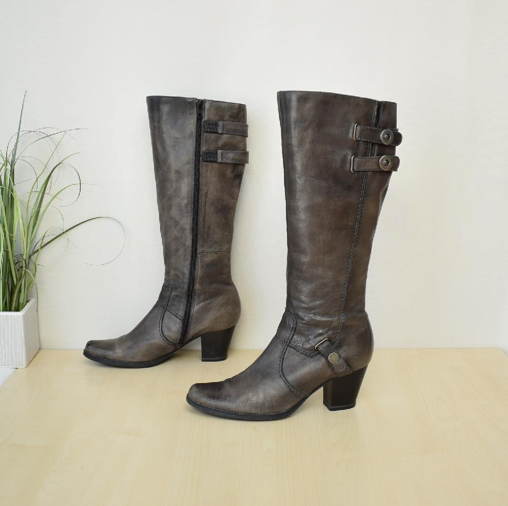 tolle Venturini Echtleder Stiefel Damenstiefel Gr. 38