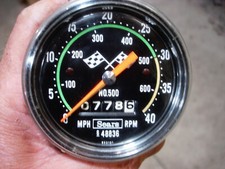 Vintage SEARS  No. 500   Bicycle 0-40 MPH Speedometer Odometer # 48836