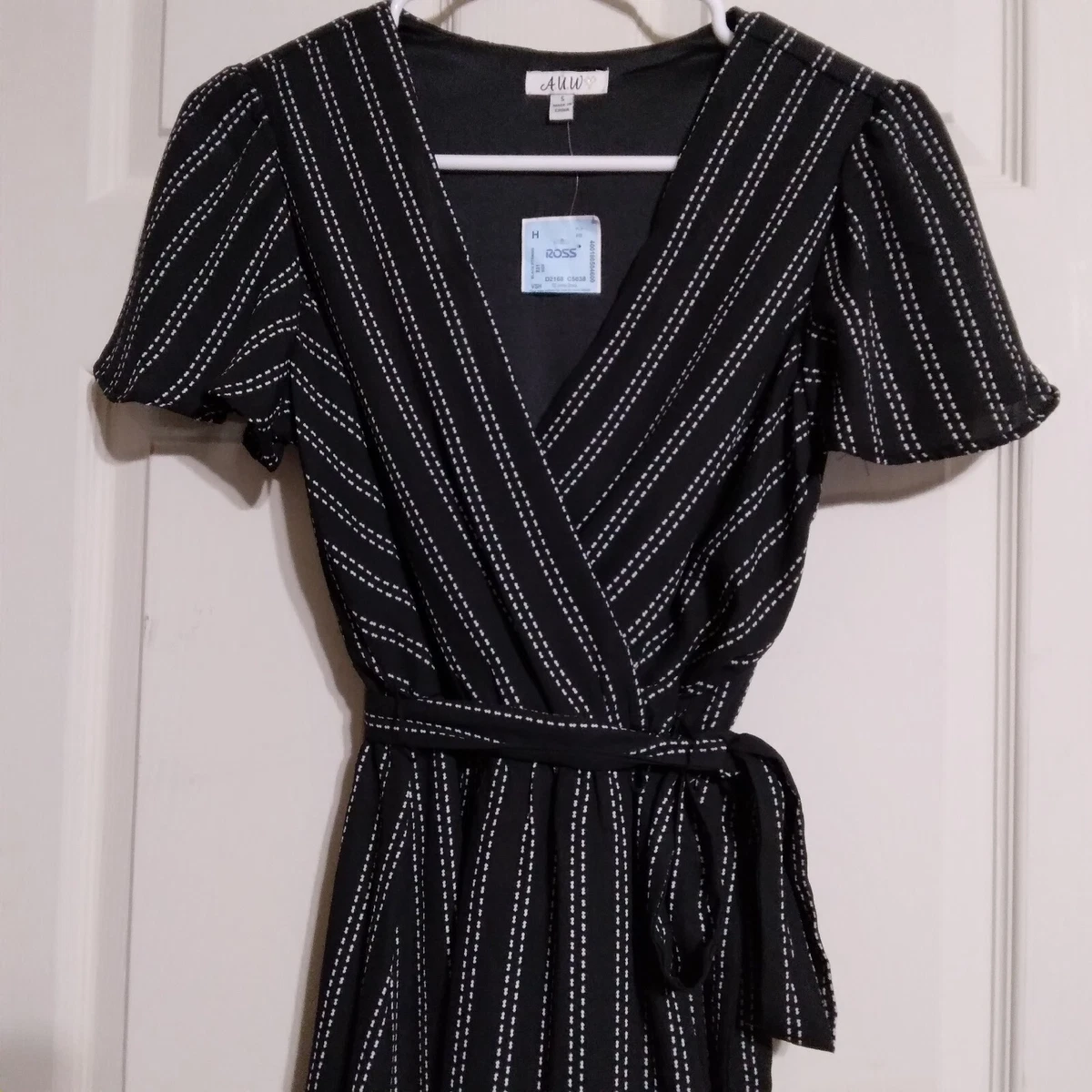 Black wrap top dress work