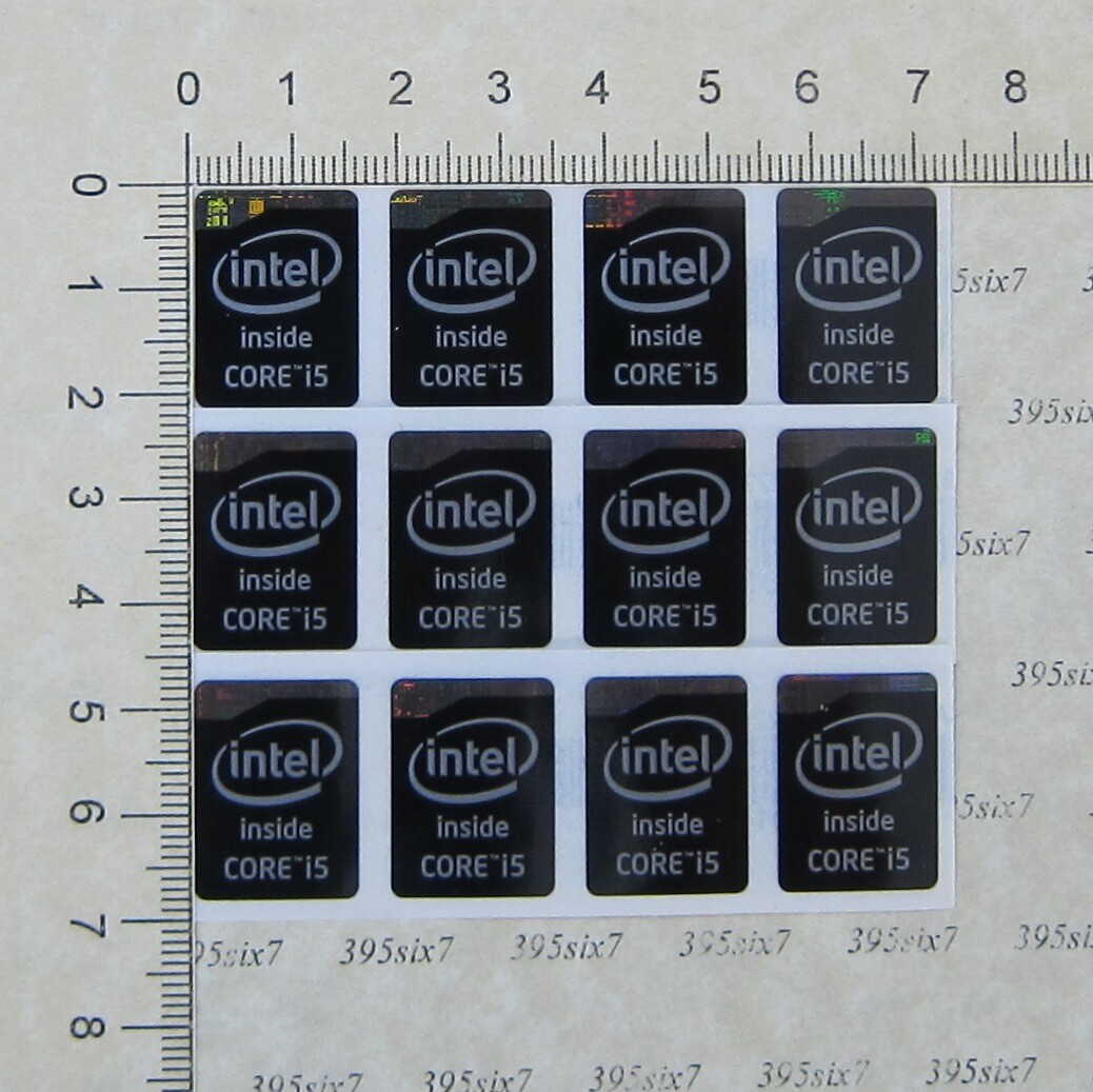 Laptop PC Processor Sticker (1st 3rd 4th 6th 7th 8th 9th 10th Gen) x 12 ...