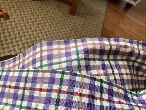 Longaberger Blueberry Plaid Valance- 72" x 17-5/8" lot of 2 - Picture 2 of 2