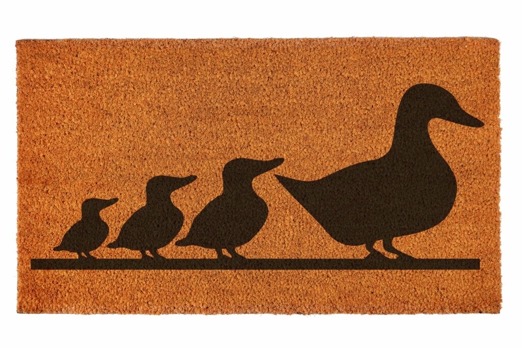 Groundsman Coir Outdoor Indoor Non-Slip Door Floor Mat 40cm x 70cm - Ducks