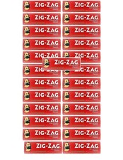 25x Zig Zag Rolling Papers Classic Red Cut Corners 25 Packs 1500 Lvs USA SHIPPED