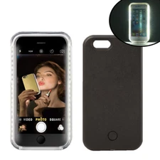 LED Light Selfie Flash Power Bank Case (Black) for iPhone 6 Plus and 6S Plus