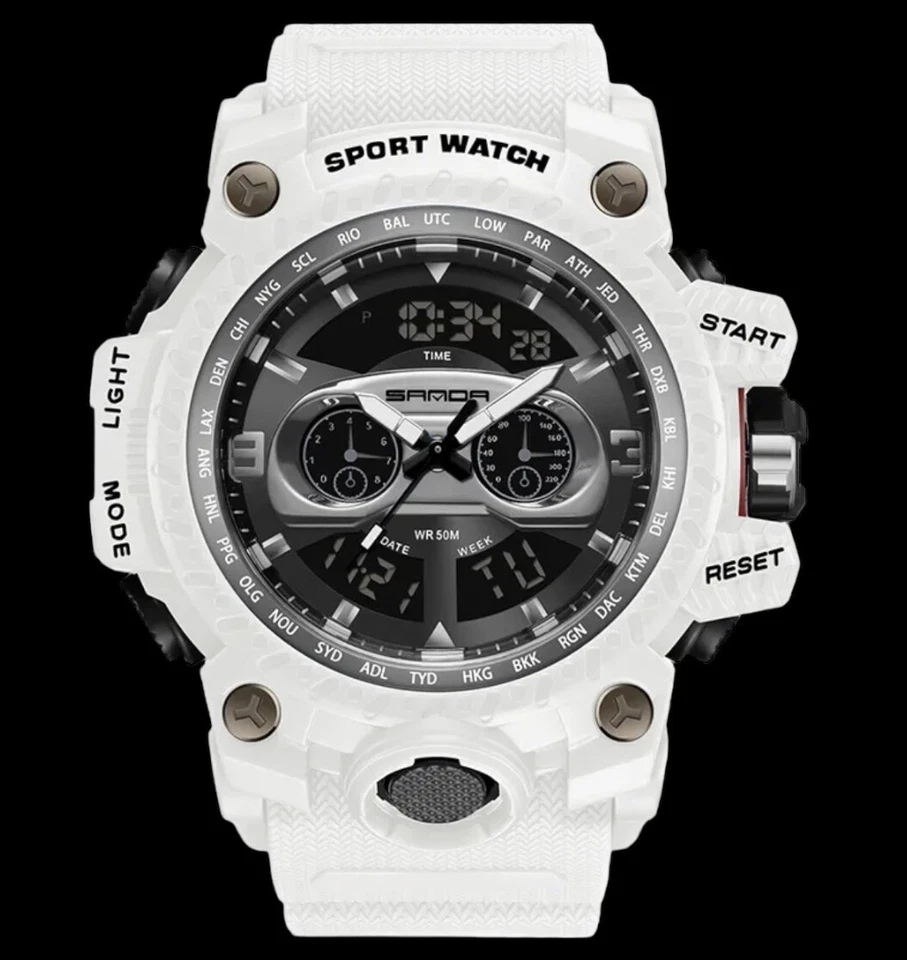 RELOJ PULSERA HOMBRE GRANDE DE GRAN TAMAÑO impermeable digital deportivo militar táctico 57 mm Foto 3 de 4