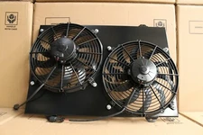 Holden WB Statesman 253 - 308 V8 FENIX Fan Shroud & Twin 12" Spal Fans, Stealth