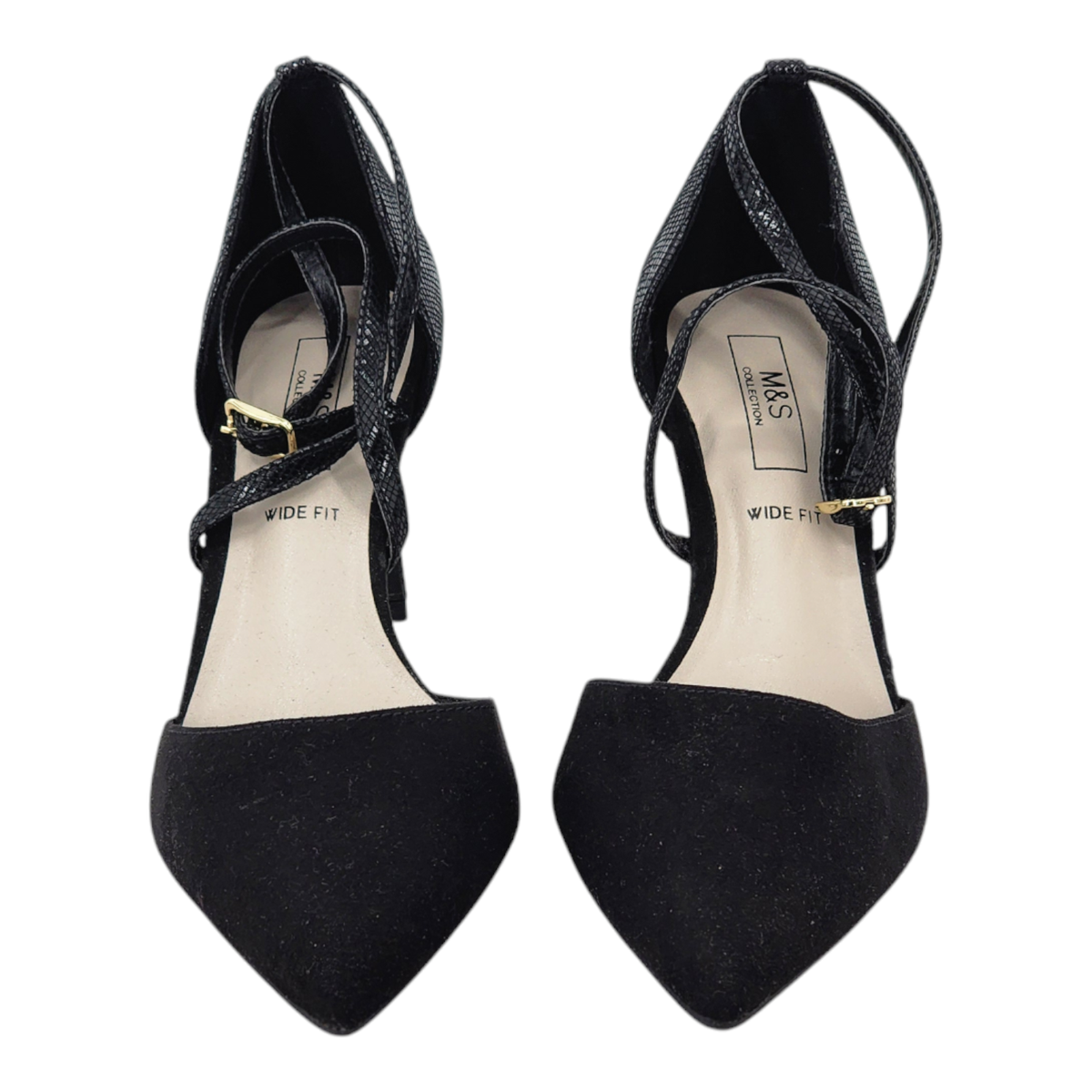 M&S Collection Wide Fit Stiletto Heel Court Shoes RRP UK