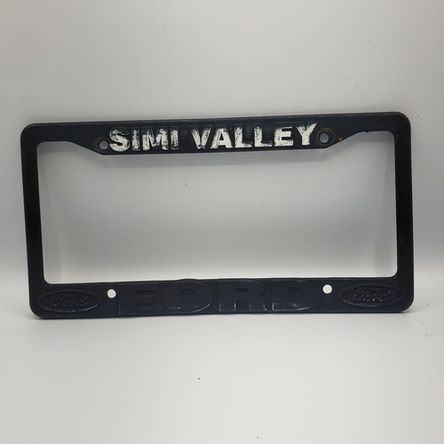 Simi Valley Ford Black Plastic License Plate Frame California Front Or