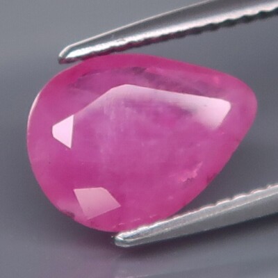 2.80 Ct Natural Red Pink Ruby Mozambique Heated Pear Shape Loose Gemstone See VD