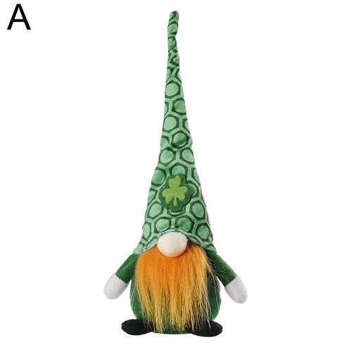 St Patricks Day Decoration Plush Green Leaf Dwarf Ornaments R2L6 - Picture 18 of 21