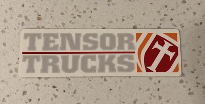 One Authentic Tensor Trucks Skateboard  Sticker, Gray/Orange/Red, New O/S