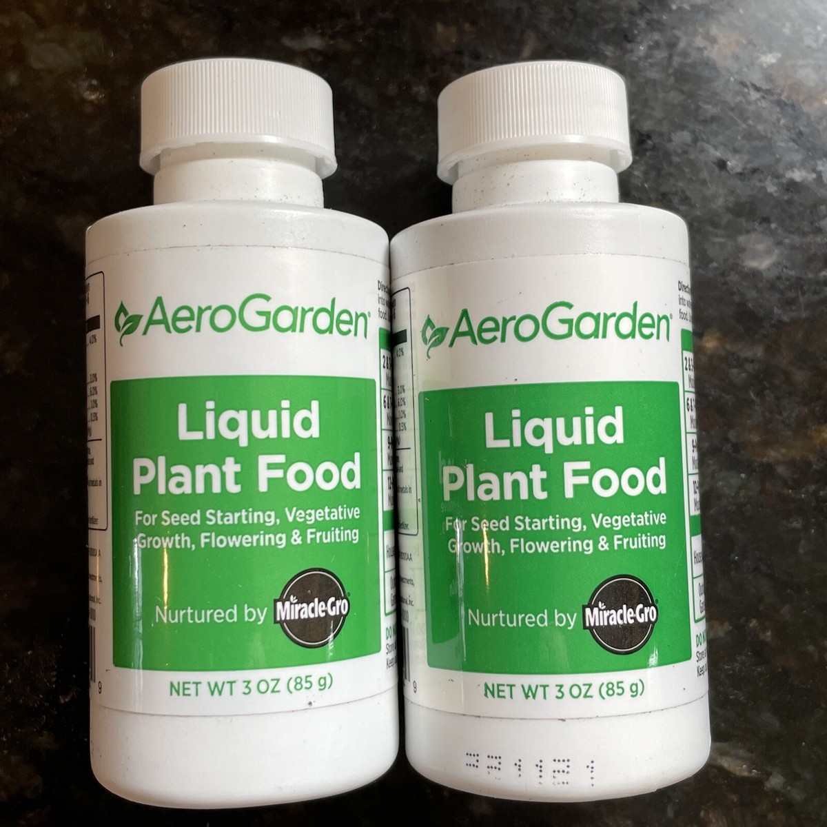 Aerogarden Liquid Plant Food Nutrients 3oz. Hydroponics Nutrients Lot Of 2  | eBay