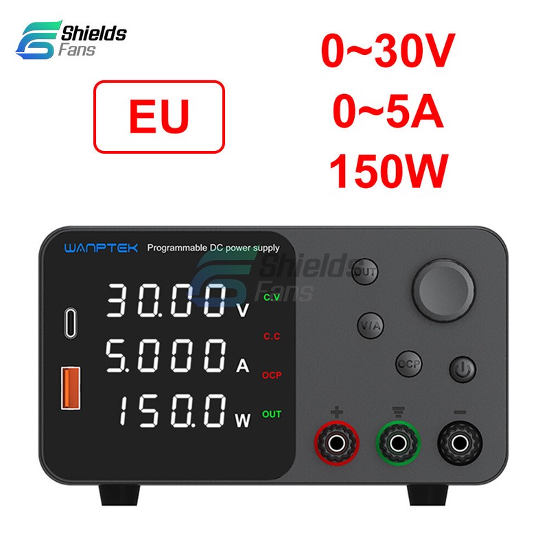 0-5A 0-30V 150W Adjustable DC Power Supply Bench Power Source Voltage Regulator