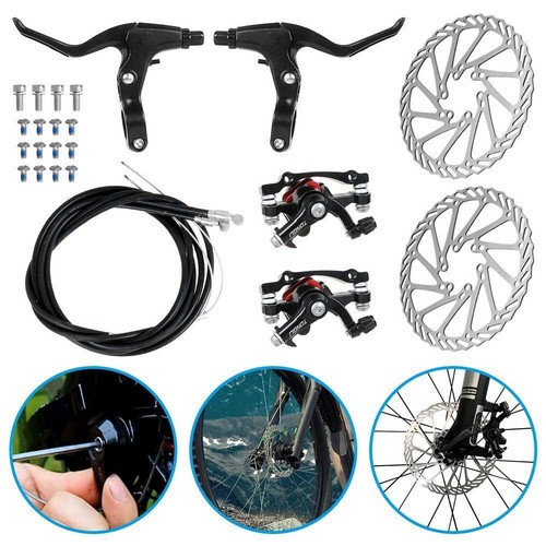 Fahrrad Scheibenbremse Set Mechanische Scheibe MTB Bremsscheibe für Vorne Hinten - Bild 12 von 12