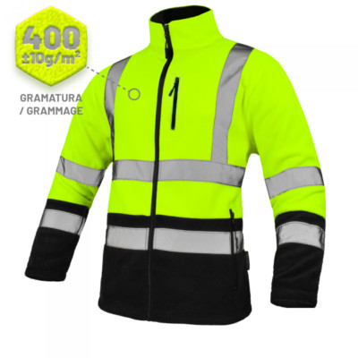  Fleecejacke REF Warnschutzjacke Arbeitsjacke Warnjacke Übergangsjacke Bundjacke