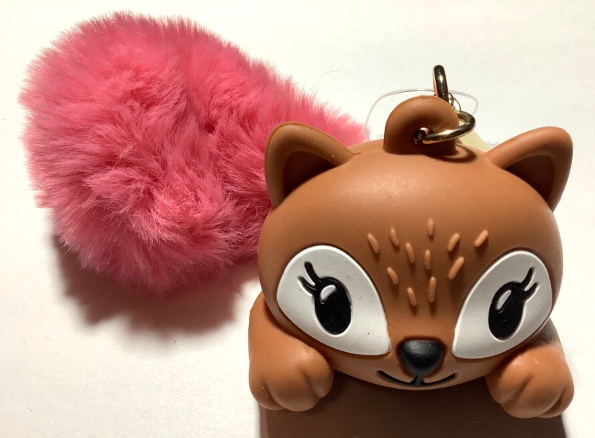 Bath & Body Works Cute Squirrell Furry Tail PocketBac Holder Key