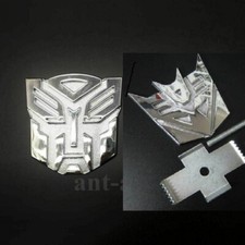 New 3d Transformers Autobotdecepticon Grill Badge Metal Chrome For Front Emblem