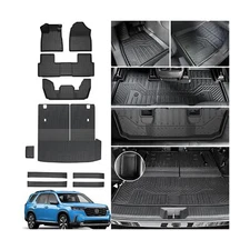Floor Mats for Honda Pilot 2025 2024 2023 Trunk Mat with Backrest Mat, All We...