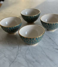 New. L'Objet Fortuny Cereal Bowls Ashanti Teal Set-4