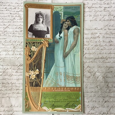 Chromo LU geprägt LEFEVRE NÜTZLICHE Meyrianne HEGLON Sängerin Oper 1900