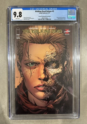 Walking Dead Deluxe #5 2nd Print CGC 9.8 Gold Foil Color Comics Vault Live CVL