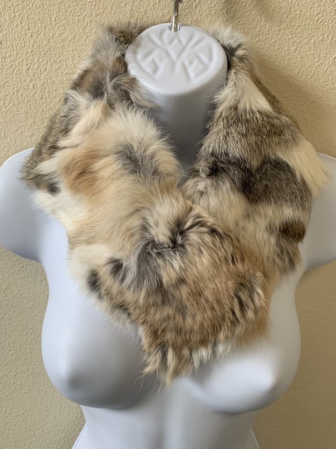 Download Luxury Real Authentic Rabbit Fur White Grey Brown Collar Scarf gift Pretty Fancy | eBay