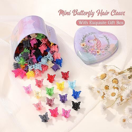 80 Pcs Mini Butterfly Hair Clips for Girls 16 Colors 90s Girls 80pcs/16colors - Picture 4 of 6