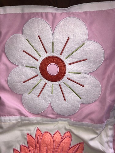 SOHO Sweetie Garden Tree Baby Comforter Crib Blanket Pink White Brown Flowers - Picture 4 of 6