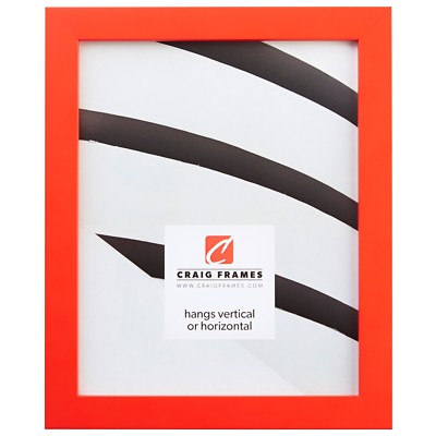 Craig Frames 0.875'' Confetti, Modern Orange Solid Wood Picture Frame