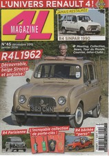 4L MAGAZINE 45 RENAULT 4L DECOUVRABLE R4 GTL 4x4 SINPAR R4 PARISIENNE R4 BACHEE