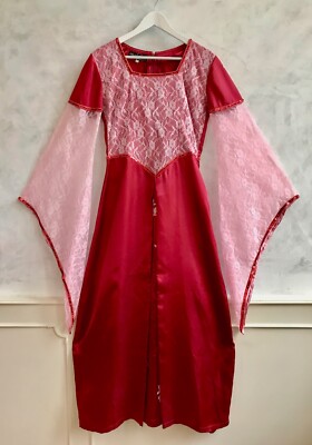 Vintage Mittelalter MALEFOSSE Kimono Märchen Pixie 60er 70er Maxi Gothic Kleid S