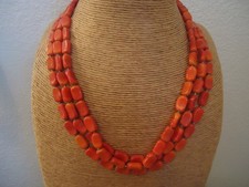 3-Strand Ceramic Beaded Necklace, 23 - 25" Length