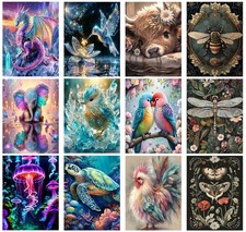 12 Pack Animal Diamond Art Kit For Adults 5D DIY Full Drill Wall Decor Set
