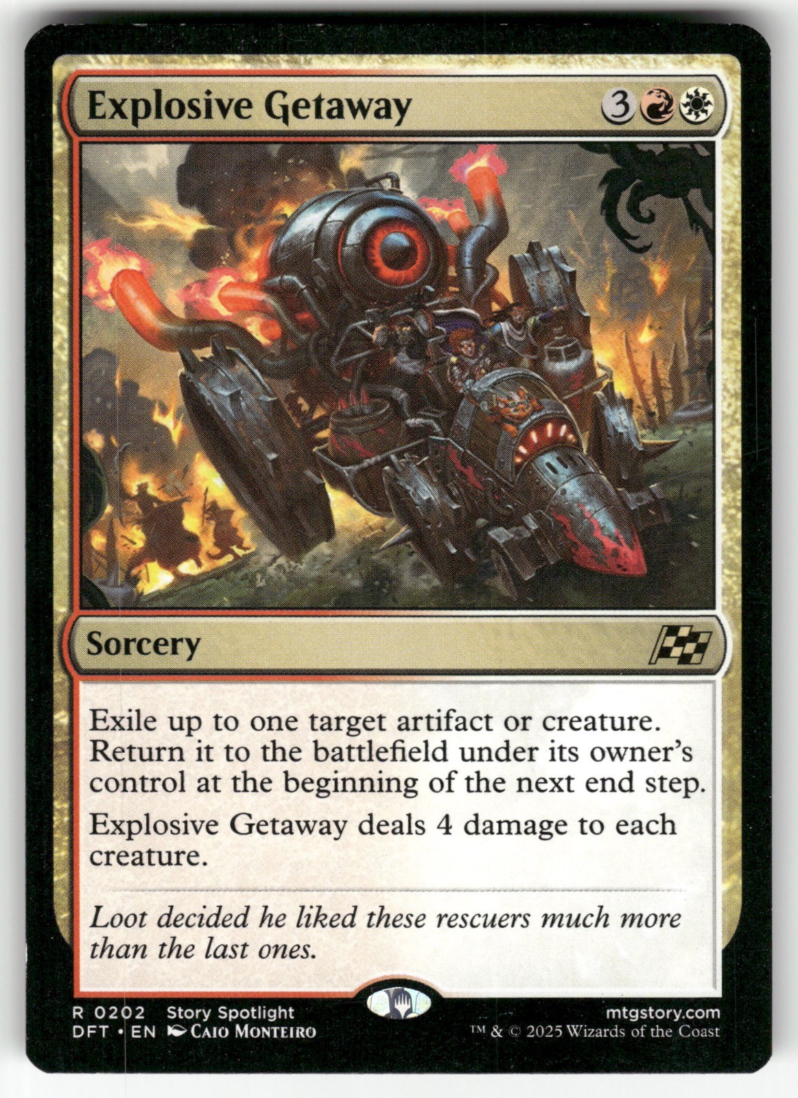 Explosive Getaway 202 Rare Aetherdrift Magic: The Gathering Near Mint