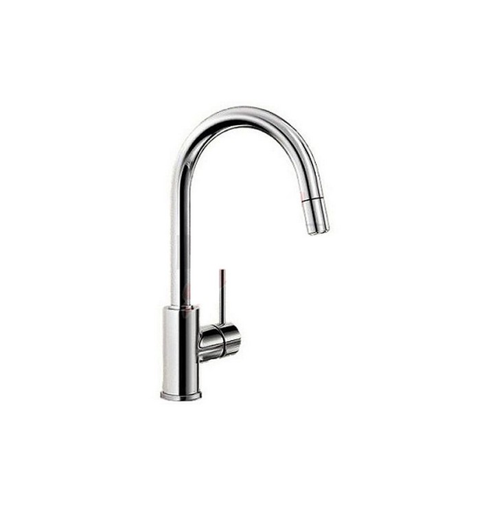 Mitigeur Blanco douchette chromé 521454 pour stopper les éclaboussures et laver les grands plats