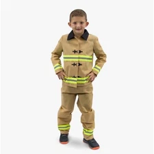 Halloween Kid's Firefighter Firefighter Costume HauntLook New 7-9 Boys 
