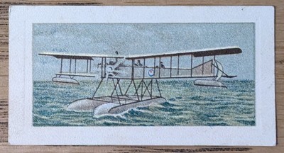 1930 Cigarette Card Evolution of The British Navy #49 The Seaplane 
