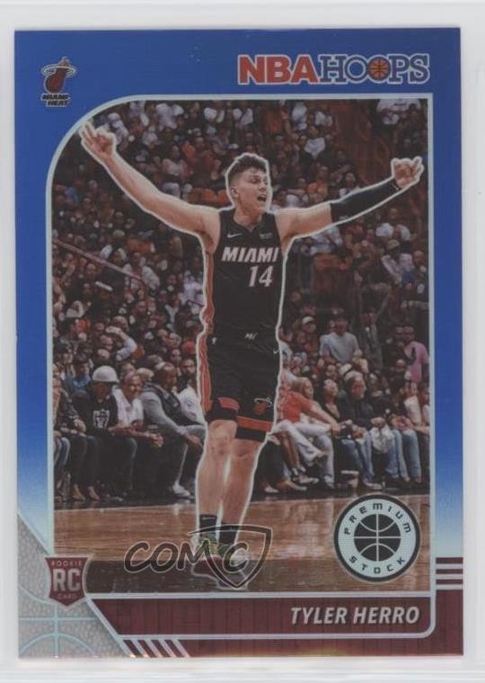 2019 Panini NBA Hoops Premium Stock Blue Prizm Tyler Herro #210 Rookie RC 0s5w