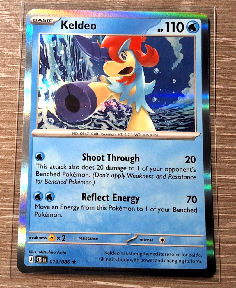 Keldeo 019/086 Rare Chaos Rising Pokemon Holo