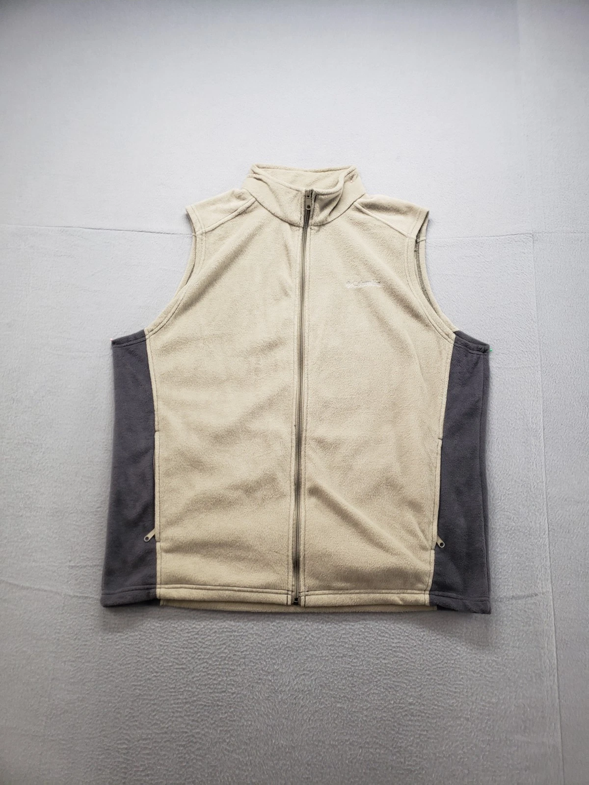 Columbia Men Mountain Vest 2XT Multicolor Full Zip Mock Neck Pockets Outdoor