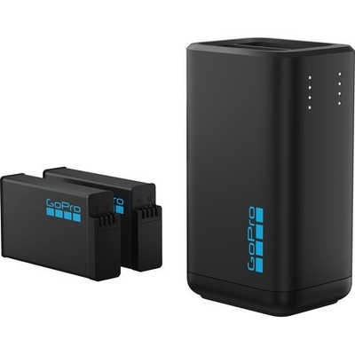 GoPro - Dual Battery Charger + 2 Enduro Batteries for MAX2 - Black